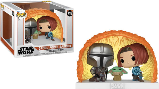 Funko pop moment: star wars: the mandalorian - grogu force barrier pop