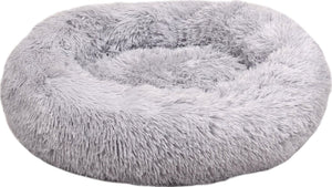 Flamingo hondenmand donut rond lichtgrijs 50cm