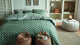 Riviera maison rivièra maison woven wool dekbedovertrek - lits-jumeaux - 240 x 200 220 cm - groen