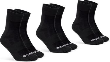 Gripgrab - lightweight sl 3pack performance zomer fietssokken 3 paar coolmax wielersport sokken regular cut - zwart - unisex