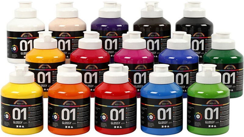 Afbeelding laden in galerijviewer, A-color acyrlverf glossy kleur semi-transparant, 15x500ml
