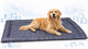 Flamingo koelmat hond - verkoelend hondenbed - xl - 116x76x6 cm - drop grijs - extra groot zelfkoelend hondenbed voor warme dagen