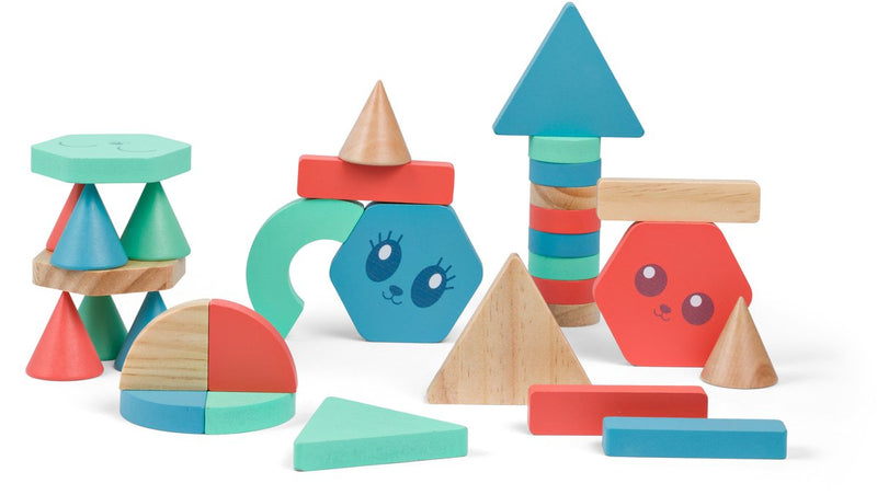 Afbeelding laden in galerijviewer, Bs toys houten bouwstenen - 38dlg.
