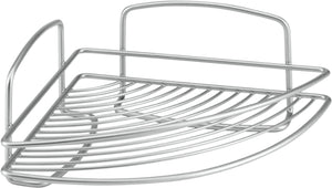 Metaltex - onda badkamerrek hoekplank – 22x22x11 cm – zilver – metaal polytherm coating – 5 jaar garantie