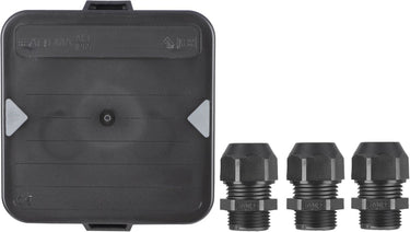 Attema kabeldoos m20 - zwart - 3 wartels - ip65