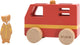 Trixie houten dieren brandweerwagen klein