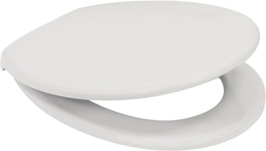 Plieger rondo toiletbril - universele vorm wc bril - duroplast - wit - met deksel - softclose - kunststof bevestiging