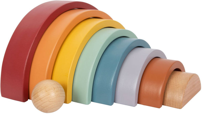 Afbeelding laden in galerijviewer, Small foot - houten regenboog bouw bogen met bal,
