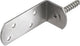 Starx l-steun met schroef - verhoogde uitvoering - vervaardigd uit rvs - verbindingshoek voor vlechtscherm - inhoud verpakking 4 l-steunen - afmetingen 120x35x30 mm - kleur zilver