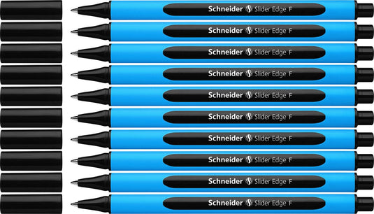 Schneider schrijfwaren schneider balpen - slider edge - penpunt f - schrijfkleur zwart - 10 stuks - s-152001-10