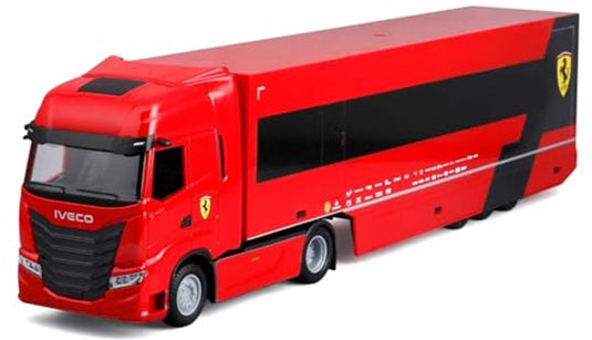 Bburago speelgoed vrachtwagen ferrari iveco s-way 570 racing 1:43 modelauto.