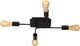Lucide lester - plafonnière (plafondlamp) - 4xe27 - zwart