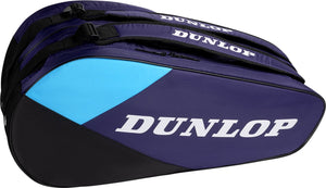 Dunlop - tennistas- fx-club 10rkt - unisex sporttas - violet zwart cyaan