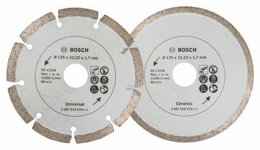 Bosch diamantschijven - voor bouwmaterialen - 2-delig - 125 mm