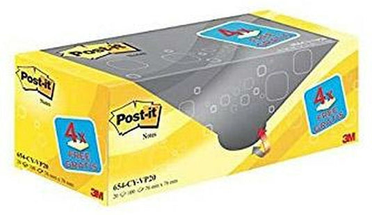 Post-it zelfklevende notes 76 x 76 mm geel 20 stuks