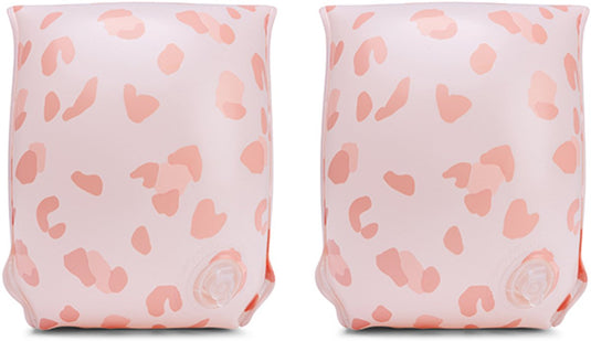 Swim essentials - zwembandjes - panterprint - zwemvleugels - 15-30 kg - 2-6 jaar - roze