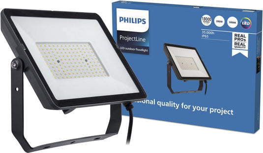 Philips led philips projectline schijnwerper - 200 w - warmwit licht