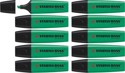 Stabilo boss original - markeerstift - hoogste kwaliteit - turquoise - doos 10 stuks