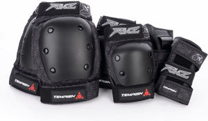 Tempish - rimz - skatebescherming - 3-pack - volwassenen - zwart - complete beschermset voor skaten - maat m