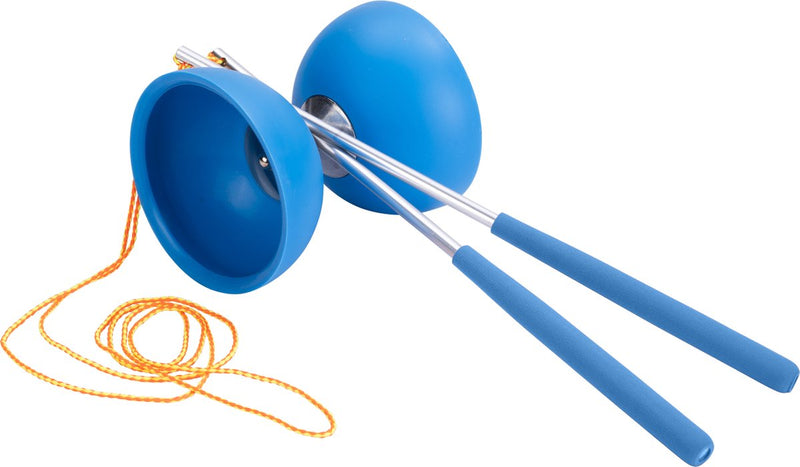 Afbeelding laden in galerijviewer, Diabolo van rubber met metalen stokjes - blauw
