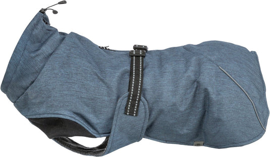 Trixie hondenjas - donkerblauw, waterafstotend, 25 cm - fleece voering, reflecterende elementen