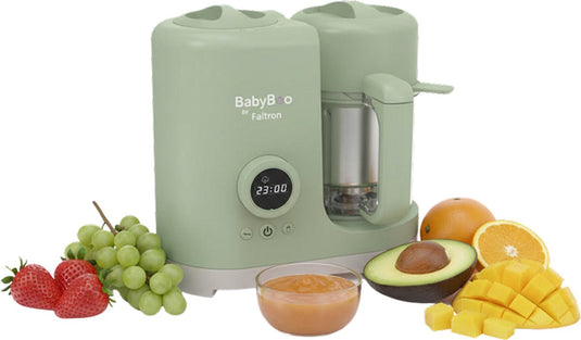 Faitron babyboo food processor - babyvoeding maker - stomen en blenden - gezonde babymaaltijden - compact design - groen