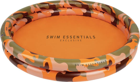 Merkloos sans marque swim essentials - zwembad - 100cm - camouflage - oranje groen