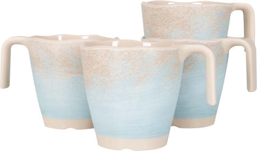 Gimex stone line mok - beige - 300 ml - 4 stuks