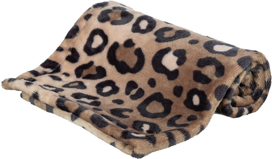Trixie hondendeken leo soft pluche bruin panterprint