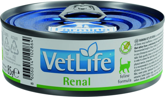 Merkloos sans marque kattenvoer farmina vet life diet renal kip aardappelen 85 g