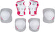 Nijdam skate beschermset kinderen - white out - wit fuchsia - s