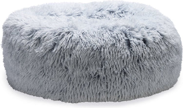 Beeztees siba - orthopedische - donut hondenmand - fluffy hondenmand - kattenmand - grijs - 50x50x20 cm