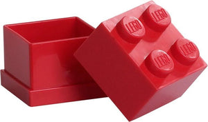 Lego - opbergbox mini brick 4 - polypropyleen - rood