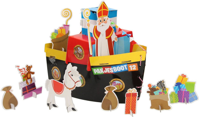 Afbeelding laden in galerijviewer, Grafix sinterklaas knutselset - maak je eigen stoomboot
