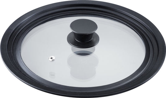 Westmark universele deksel met siliconen rand – veelzijdig voor potten en pannen met een diameter van 16 – 20 cm, hittebestendig veiligheidsglas – 215 × 215 × 48 mm