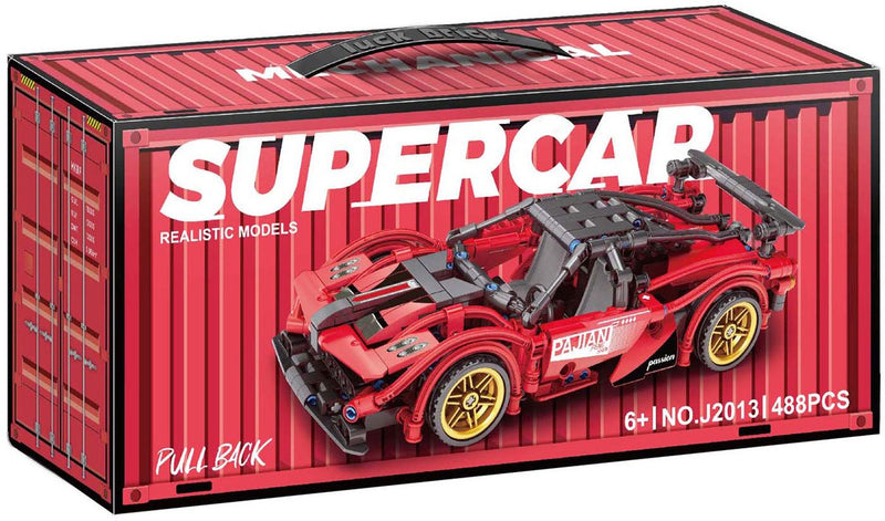 Afbeelding laden in galerijviewer, Lobbes bouwsteentjes set pull back sport auto - 488dlg.
