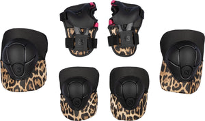 Nijdam skate beschermset panter kinderen - roar ready - zwart panter - maat s