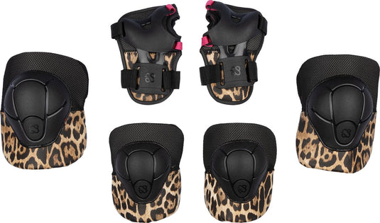 Nijdam skate beschermset panter kinderen - roar ready - zwart panter - maat l