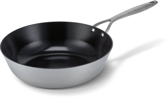 Brabantia dusk wokpan - ø 28 cm – keramische antiaanbaklaag - pfas-vrij - geschikt voor inductie - grijs