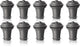 Vacuvin vacu vin wijnstoppers set van 10 – reserve afsluitdoppen voor wine saver – herbruikbaar – grijs