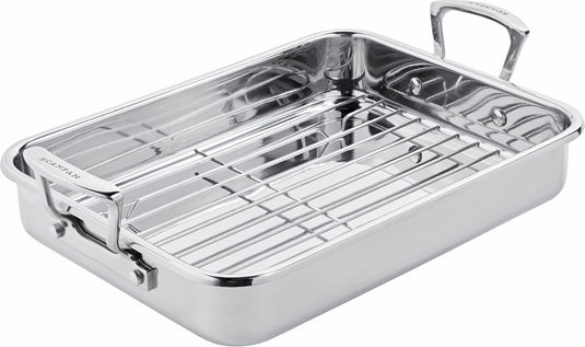 Scanpan impact braadslede rvs met rooster 42x26 cm