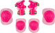Nijdam skate beschermset kinderen - pink rainbows - roze wit - s