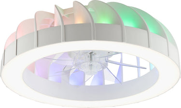 Brilliant fanora - plafondventilator - met verlichting - led 30w - 2700k-6500k - dimbaar - wit - zeer stil