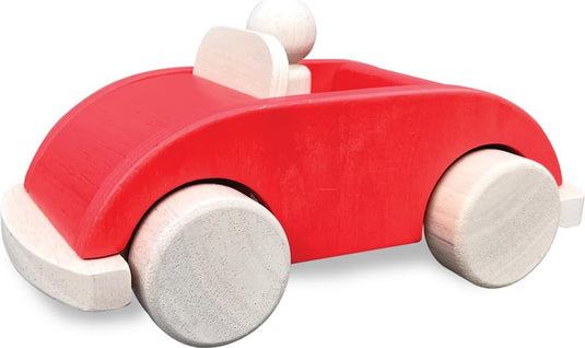 Indigo jamm ® houten speelgoedauto rood – speelgoedvoertuig – houten auto voor kinderen vanaf 1,5 jaar