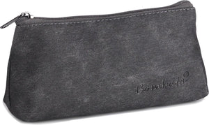 Bombata etui denim triangle 20 x 10 cm kunstleer zwart