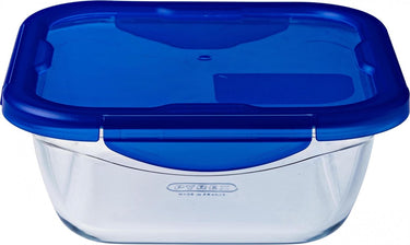 Pyrex - cook go schaal vierkant met deksel 1,9 liter - transparant