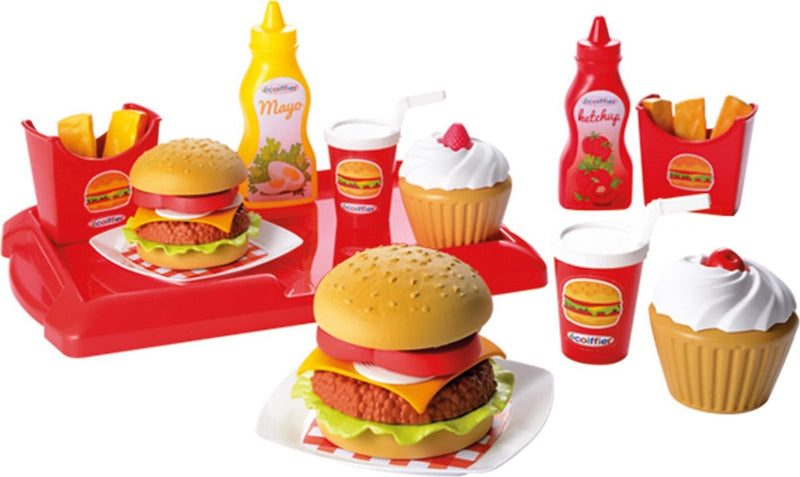 Afbeelding laden in galerijviewer, Ecoffier écoiffier 100% chef: hamburgerset 25-delig
