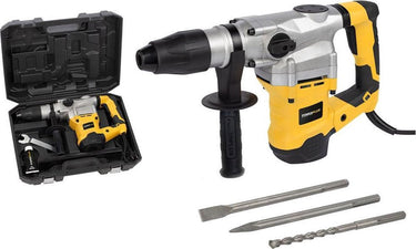 Powerplus elektrische boorhamer powx1179 - 3 in 1: hamerboren beitelen en beitelrotatie, 1600 w boormachine, 9 j, sds max, 3 accessoires