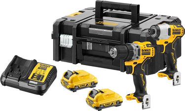 Dewalt dck2110l2t actieset dcd701 boorschroefmachine + dcf801 slagschroevendraaier 12v 2x 3.0ah xr - dck2110l2t-qw