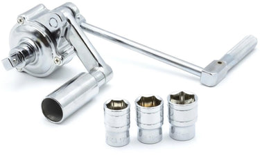 Geko krachtoverbrengende moersleutel - 1:16 ratio - inclusief dopsleutels 17mm, 19mm, 21mm